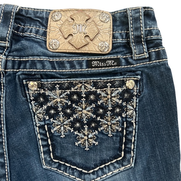 Miss Me Women's Rhinestone Signature Boot Jeans Size 28 - Picture 8 of 12